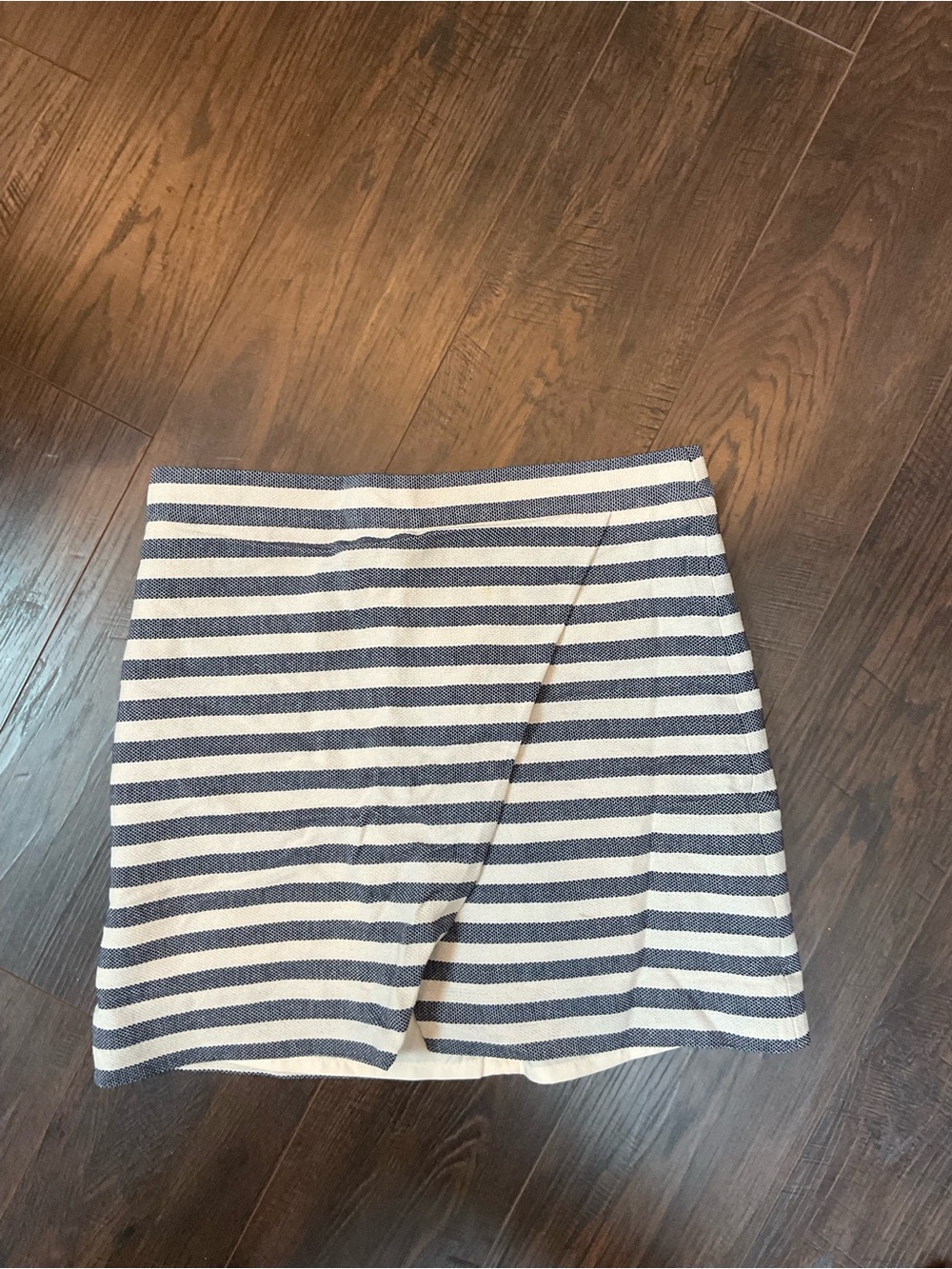 Striped Navy and White Mini Skirt